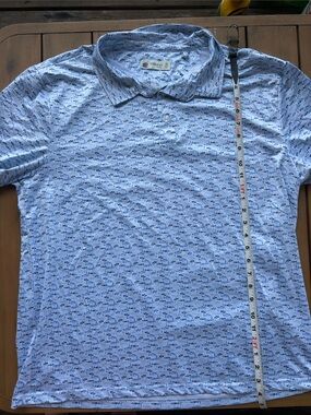 Light Blue Microprint Polo Shirt by Laguna Swim